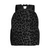 Leopard Print Storage Bag Back To School Season Black Leopard Cheetah Animal Skin Print  Vintage Backpack