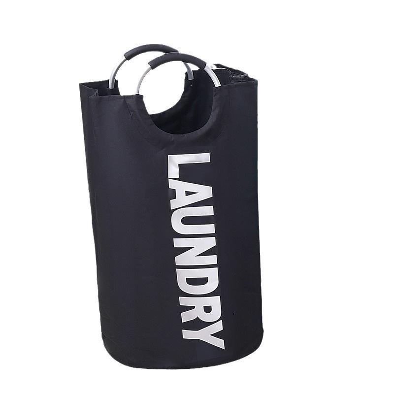 Large Round Printed Oxford Cloth Laundry Basket - Stylish Home Storage