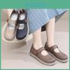 Jane Womens Ballet Mary Platform Flats Comfortable Walking Shoes Round Toe Lightweight Dressy Shoes For Women Casual Pu Leather Work Flat Shoes