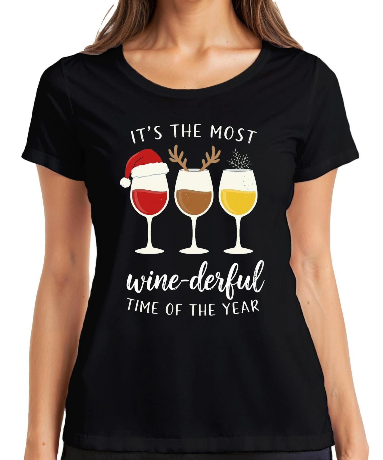 It s the Most wine-derful Time of the Year Weinliebhaber Geschenk Damen T-Shirt XXXL