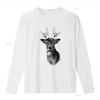 Party Deer Heavy Metal Sense Of Humor Funny Print T Shirt M1522 vintage Washed Versatile Comfortable fashion homme Stretched
