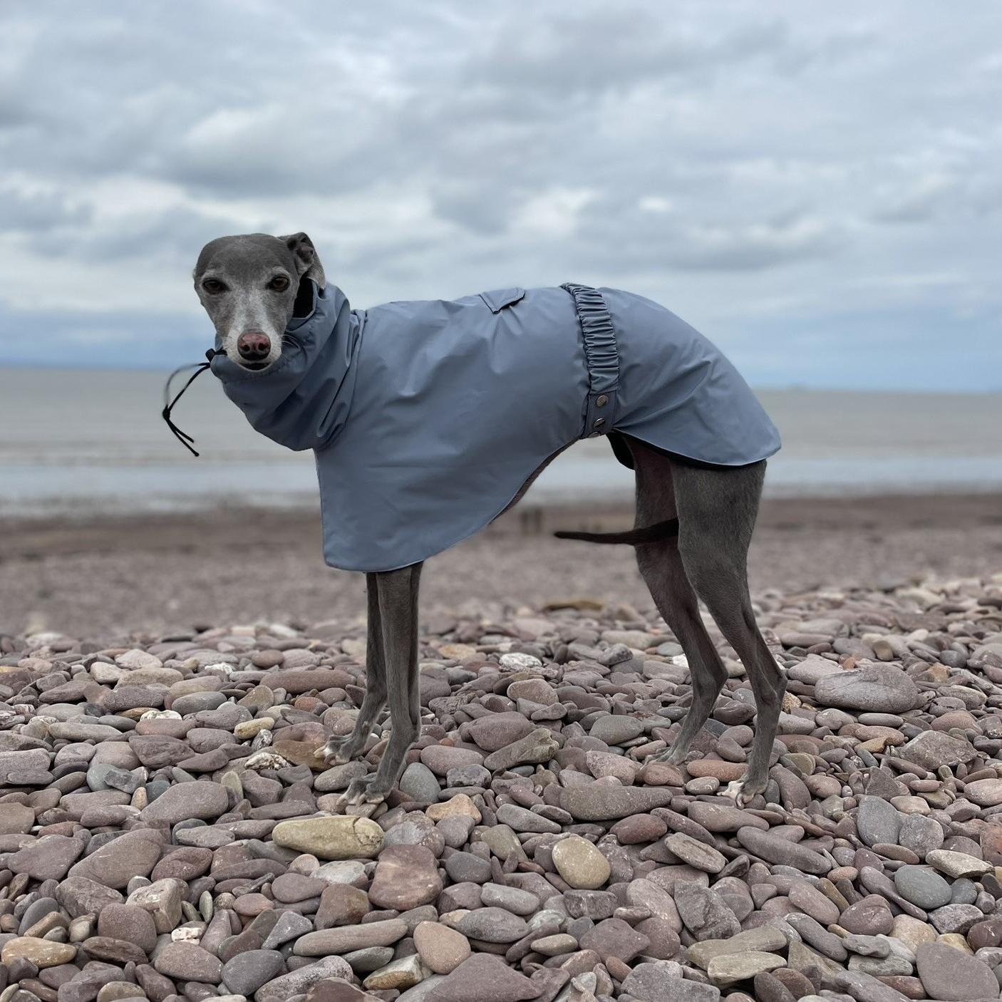 

Pet Raincoat Waterproof Windproof Adjustable Elastic Dogs Raincoats Jacket Portable Jumpsuit Rain Cover for Dog Pets Products S синій