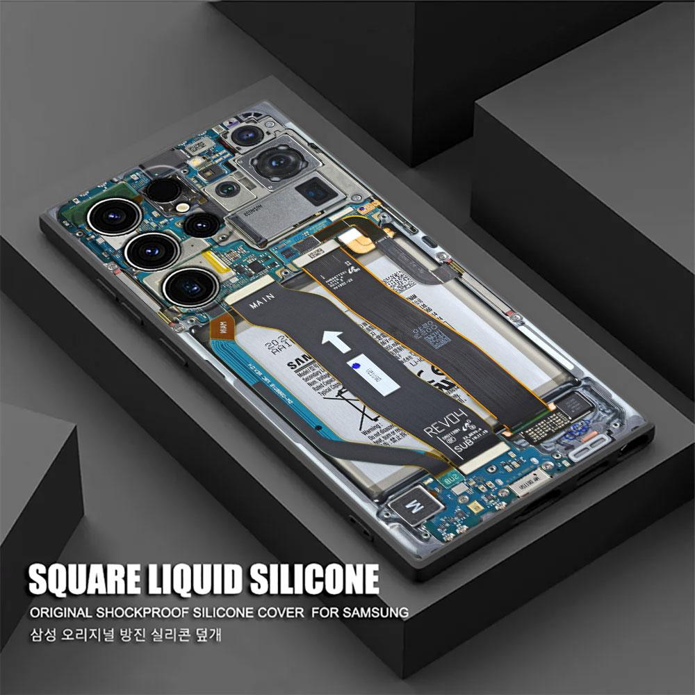 

Чехол для телефона Samsung Galaxy S26 S25 S24 S23 S20 S21 FE S22 Ultra Plus с изображением печатной платы музыкальной кассеты Galaxy S20