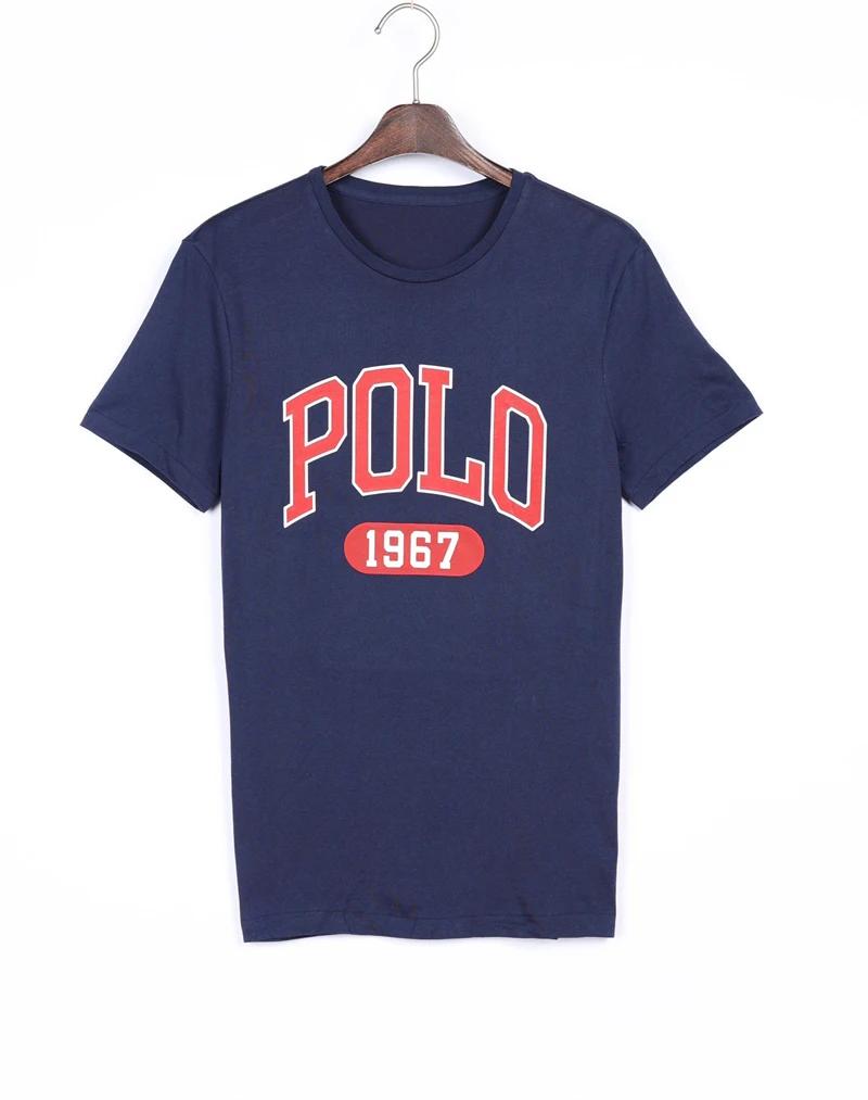 Polo Letter Mens Tshirt Fast Fashion Spring and Summer Cool Casual Simple Mens and Womens Cotton Printed Short Sleeves Tops
