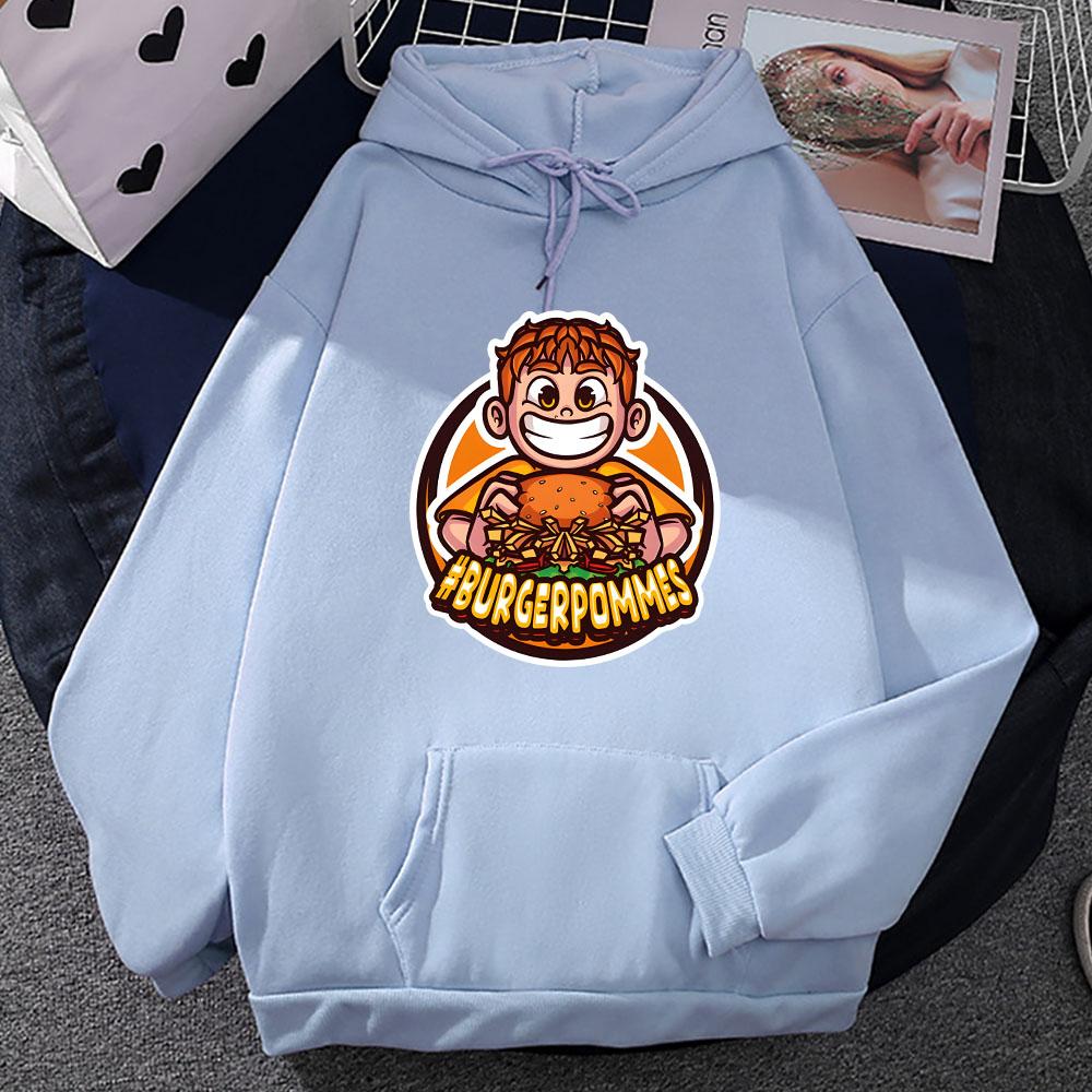 Printing Clothes Burgerpommes Icrimax Hoodies Moletom Masculino Winter Long Sleeve Men/Women Sweatshirts Cartoon Graphic Hoodie