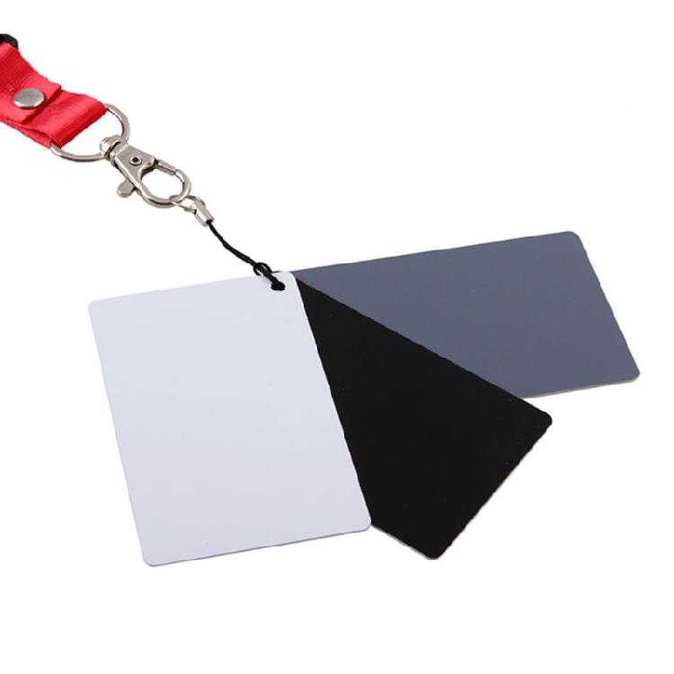 Lightweight 18Degree Digital White Black Gray Card Design For Accurate White Balance And Color Correction In Photos