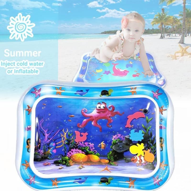 Durable Pvc Baby Tummy Time Water Play Mat Octopus Design For Boys And Girls