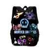 Murder Drones Backpack Durable Fashionable Cartoon Zipper Large Capacity Backpack Best Birthday Gift for Boy and Girl