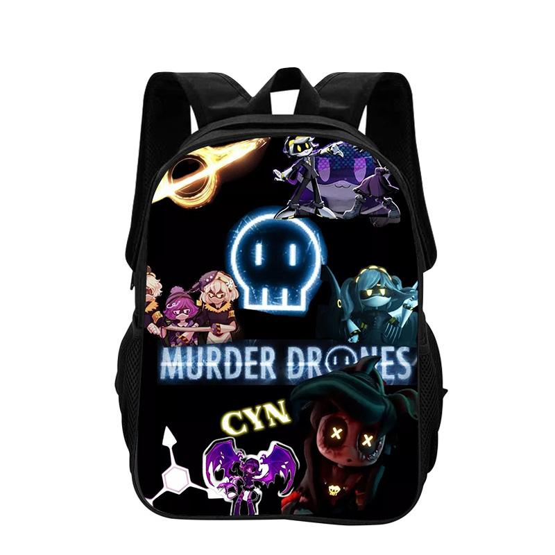 Murder Drones Backpack Durable Fashionable Cartoon Zipper Large Capacity Backpack Best Birthday Gift for Boy and Girl