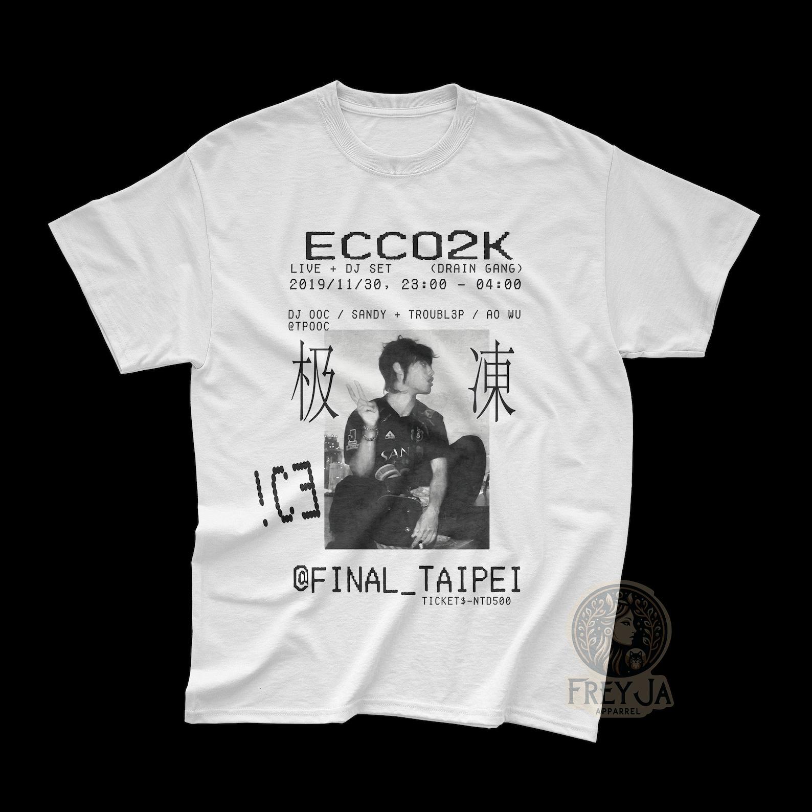 Ecco2k Exclusive T-Shirt - Drain Gang Merch - Bladee Shirt - Thaiboy Digital Tee - Whitearmor - Music Apparel Gift 3XL