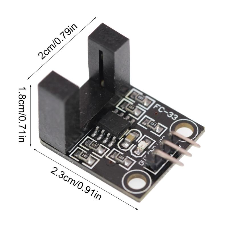 Lichtschranken-Geschwindigkeitssensoren Modul 3,3V-5V Schlitztyp Optokoppler Tachogenerator Zähler zur Geschwindigkeitsmessung