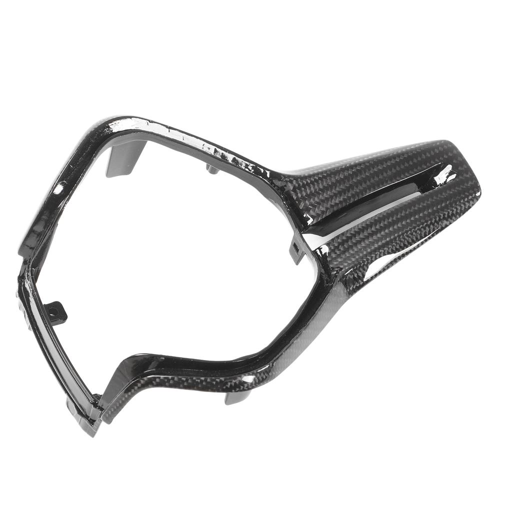 Steering Wheel Frame Panel Carbon Fiber Overlay Decoration Trim Replacement for Infiniti Q50 Q60 Glossy