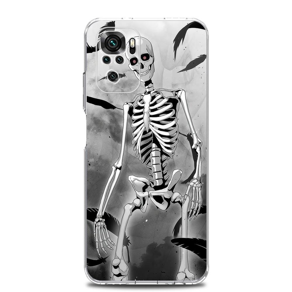 Phone Case For Xiaomi Redmi Note 13 12 5G 9S 9 8 10 11 Pro Plus 4G 9T 13C 12C 10C 9C 9A 7 Pro Clear Cover Funny Skeleton