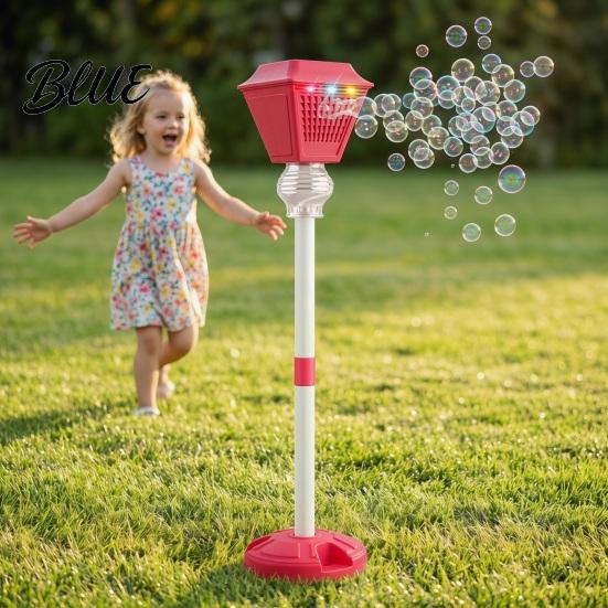 Stehende Seifenblasenmaschine 1 Set Automatisch mit LED-Licht & Musik Wiederaufladbare Basis Höhenverstellbarer Ausstoßer für Outdoor-Partys Hochzeiten