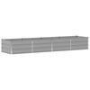 Planter Light Grey 320 X 80 X 45 Cm Steel