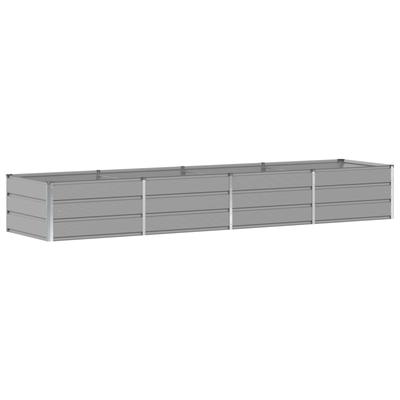 Planter Light Grey 320 X 80 X 45 Cm Steel