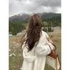 Winter Warm Thick Faux Fur Coat Women Long Trench Jacket Faux Mink Fur Collar Eco Friendly Outerwear