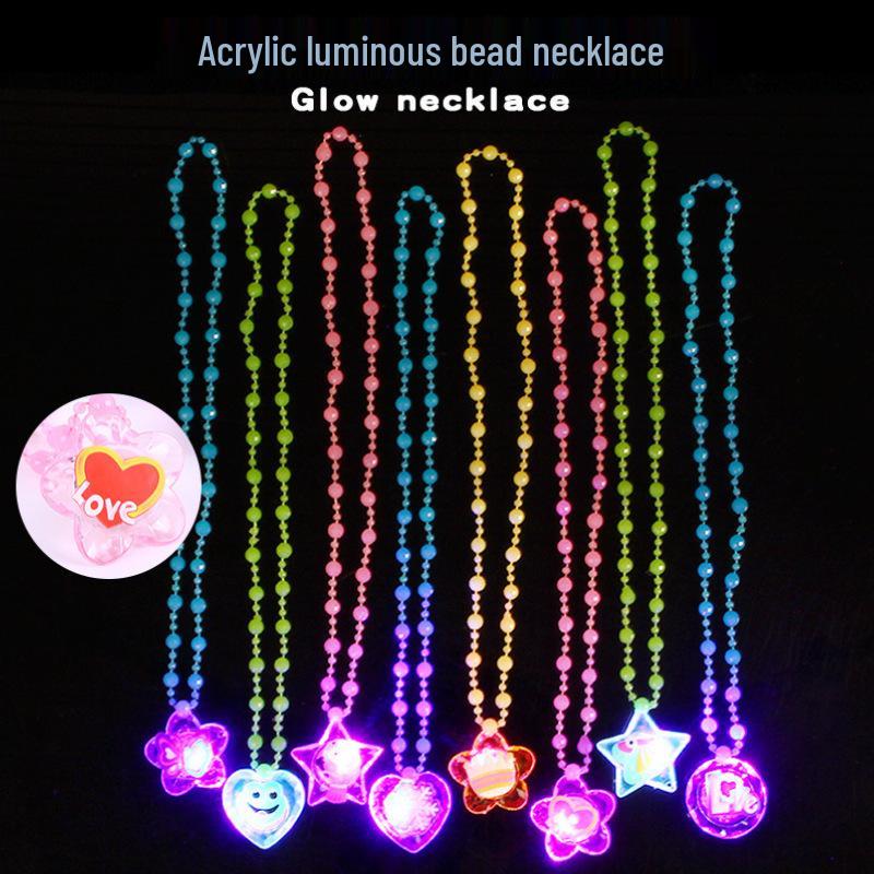 Luminous Glow-in-the-Dark Princess Pendant Necklace for Kids