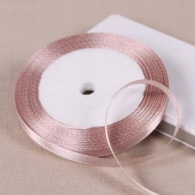 25Yards 6mm Silk Satin Ribbons for Crafts Bow Handmade Gift Wrap Partys Christmas Wedding Decorative Artificial DIY Accessories