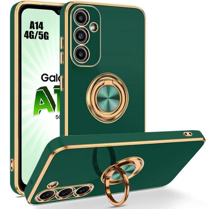 Protective Case - BOOLING - for Samsung Galaxy A14 4G-5G - Soft Silicone - Shockproof - Night Green