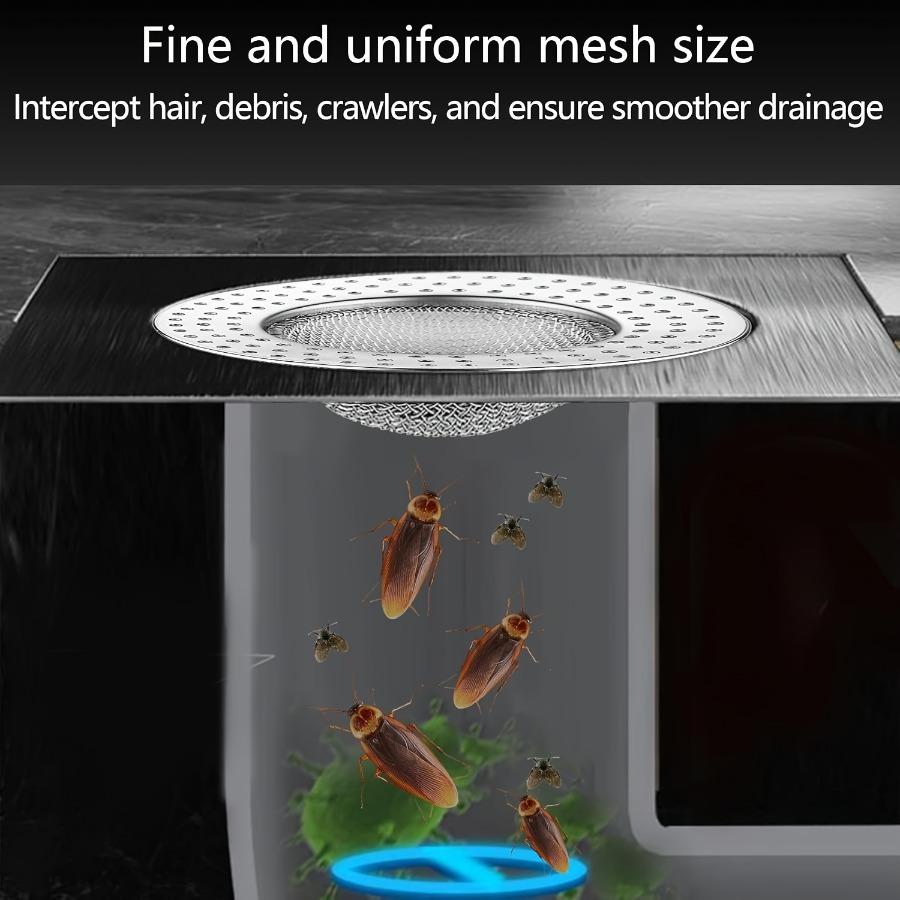 1pc Heavy-duty Cast Iron Mesh Filters – Ideal for Use in Showers, Bathtubs, Sinks, and for Collecting Hair.
