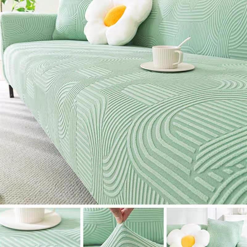 Grube nordyckie żakardowe pokrowce na sofę do salonu regulowane elastyczne pokrowce na sofy pokrowce na sofy na fotele antypoślizgowe pokrowce na kanapę