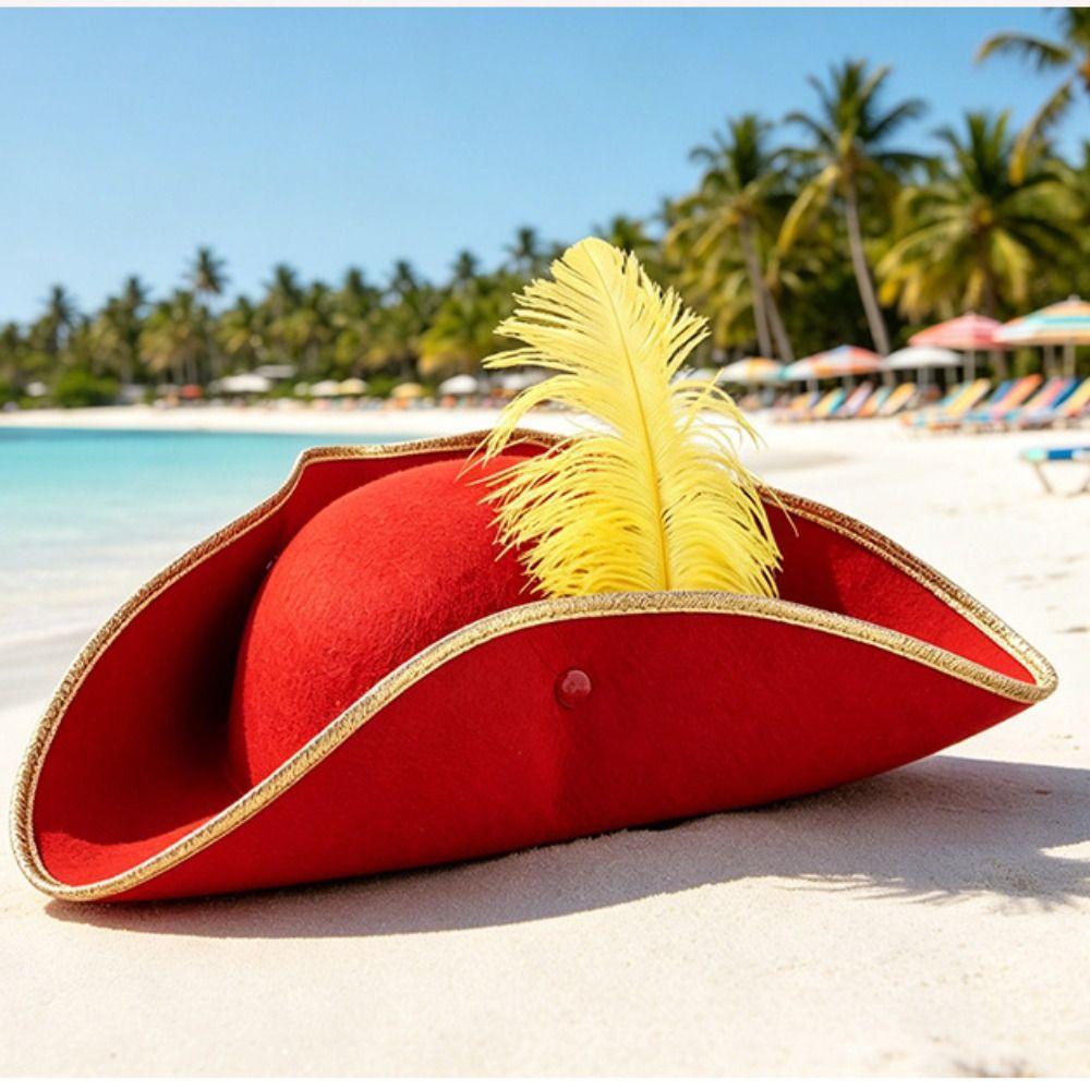 Retro Cosplay Pirate Hat Jack Hat Adult Tricorn Hat Casual Western Cowboy Hat Costume Accessories
