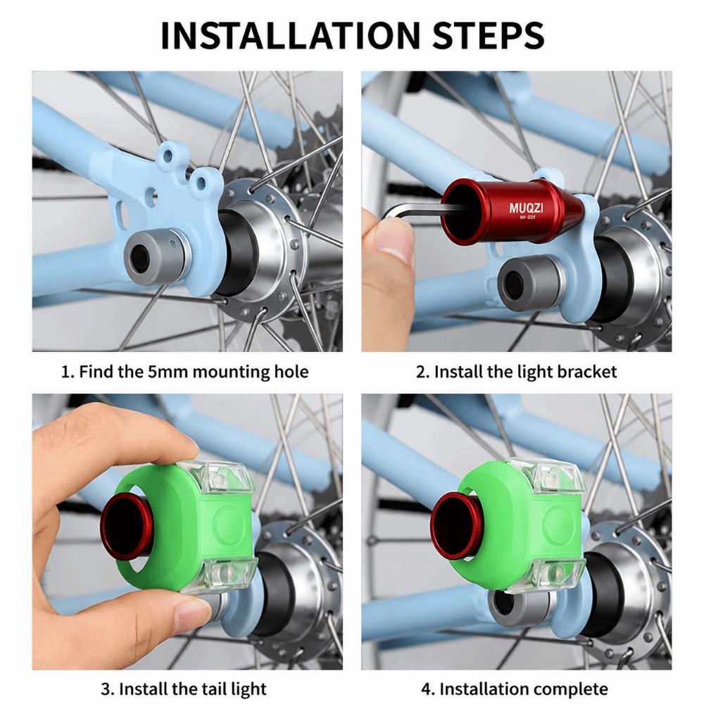 Aluminum Alloy Bicycle Light Tube Bracket M5 Bolt Bike Light Mount Bike Front/Rear Wheel