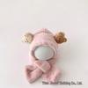 Super Cute Velvet Baby Hat & Scarf Combo - Windproof Ear Protection for Boys & Girls (Autumn/Winter)