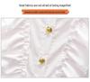 Autumn White Girls' Peter Pan Collar Long Sleeve Shirt - Fashionable Top for Big Kids and Students