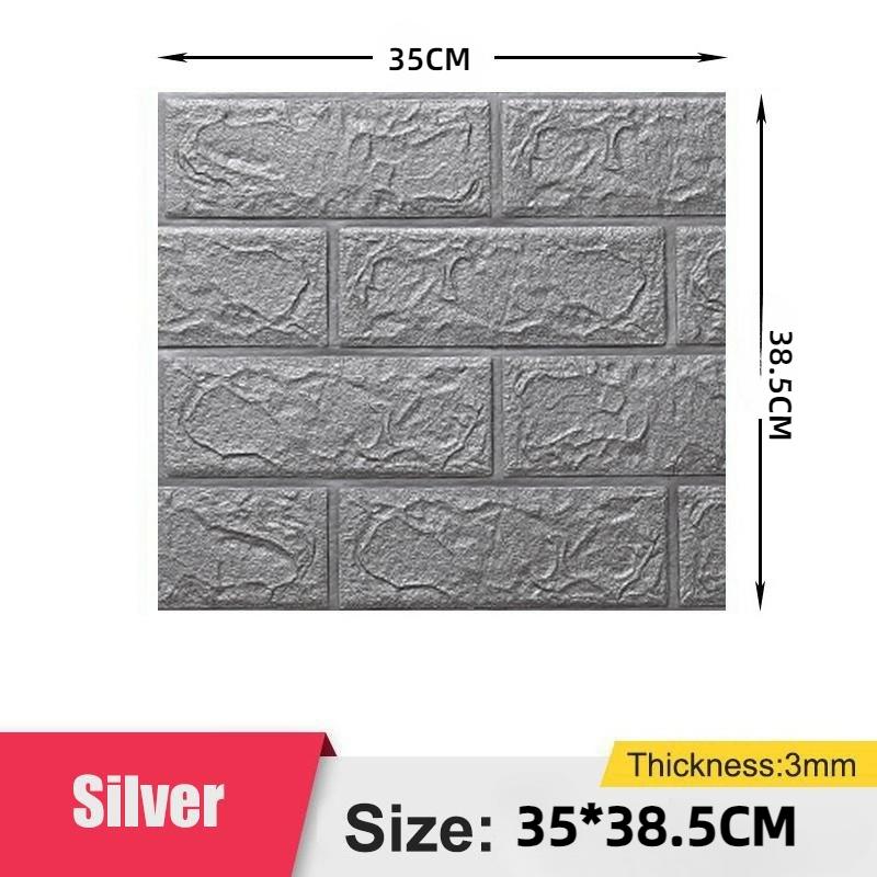 1/5/10PCS 35*38.5CM Foam 3d Stereo Wallpaper  Anti-collision Flexible Packaging Decoration Waterproof Wallpaper