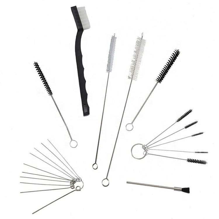 Car Spray Gun Cleaning Tool Set Includes Paint Gun Brush and 5.5x5.5x20cm Size Plastic белый