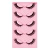 5Pairs Faux Mink Individual False Eyelashes Oblique Flight Clusters False Lashes  Makeup Tools