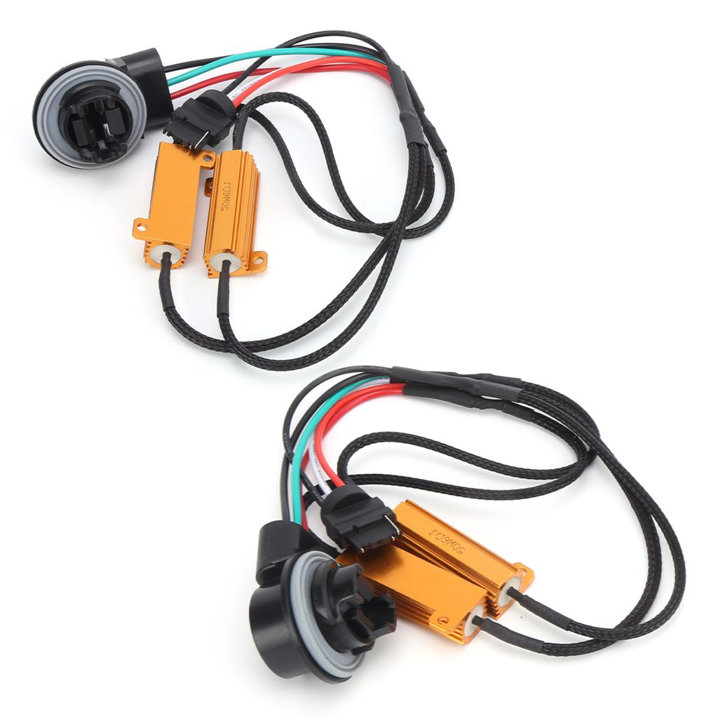2pcs 50W 3157B LED Decoder Load Resistor Canbus Flash Error Free Canceller for Car Headlight