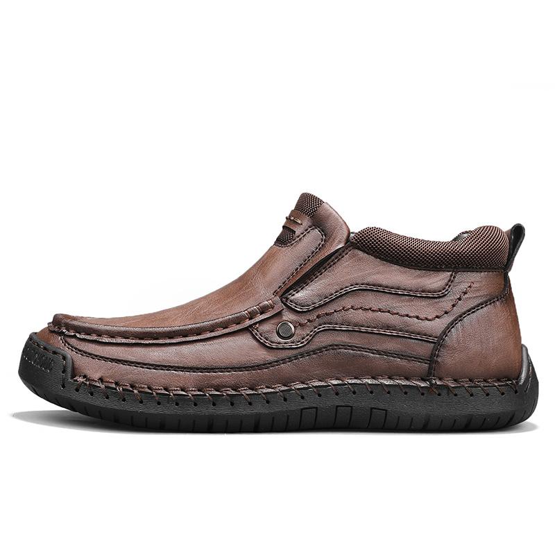 38-48 Herren Retro Freizeitschuhe, Große Größen Handgemachte Echte Leder Freizeitstiefel Knöchelhohe Stiefel