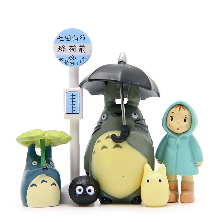 Cartoon Cat Umbrella Shade Micro Landscape Gardening Doll Set Pvc Material