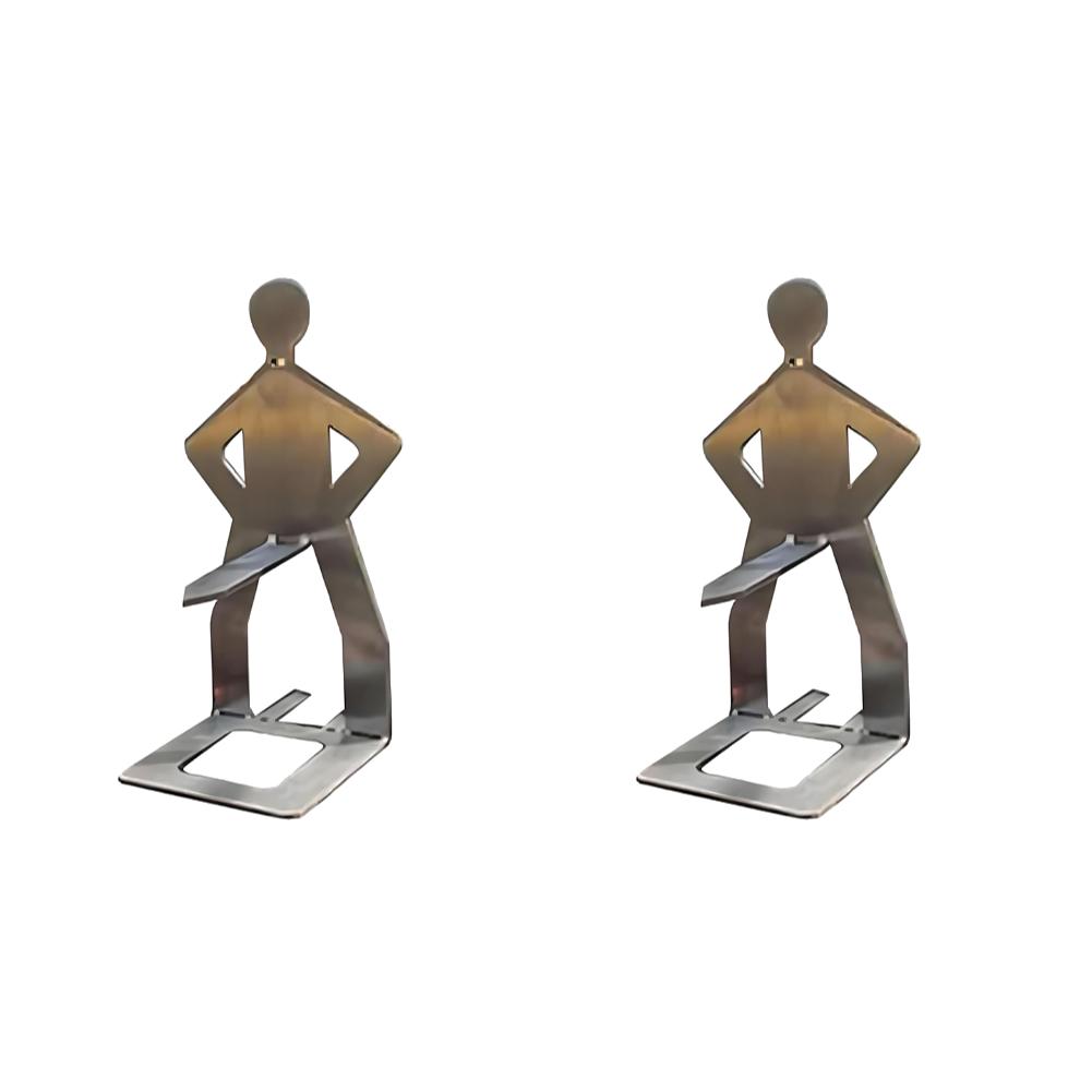 Kreativní držák na rošt na BBQ Horkýdogový držák Nerezová ocel Přenosný držák na klobásy Stojící muž Stojan na klobásy Pro kempování Piknik