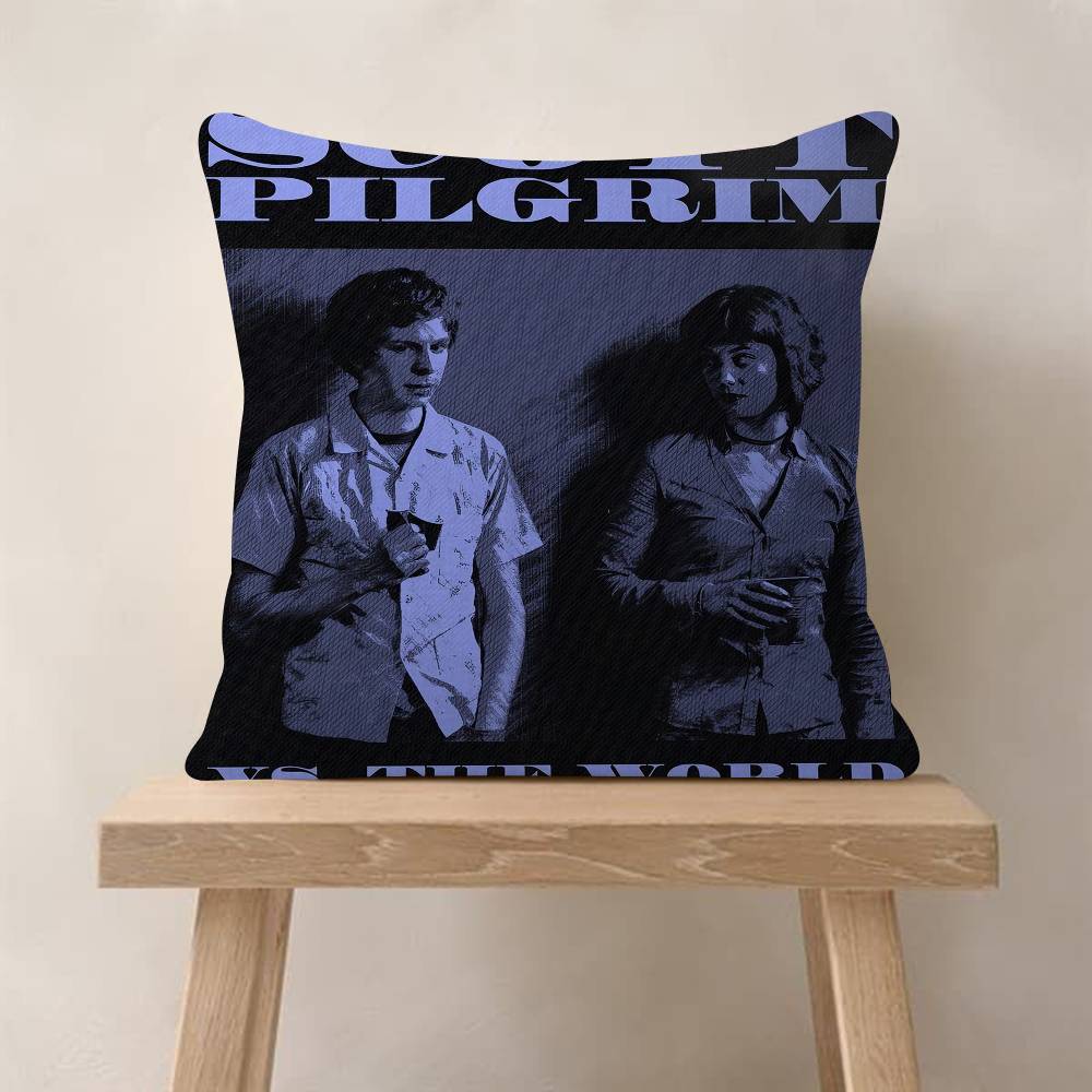 

Vintage Movie Scott Pilgrim VS The World Cushion Cover Decorative Pillow Sofa Home Decor Case Pillow Cases 30x30 cm