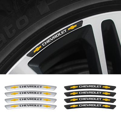 4 pièces Autocollants Sourcils Jantes de Roue Auto Style 3D Accessoire Voiture pour Cobalt Captiva Trax Malibu Epica Silverado