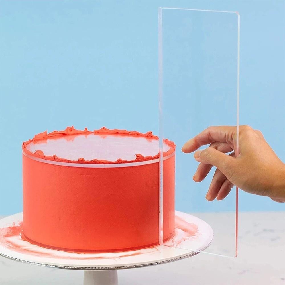 Clear Frosting Scraper Acrylic Cake Decorating Scraper Durable Cake Scraper