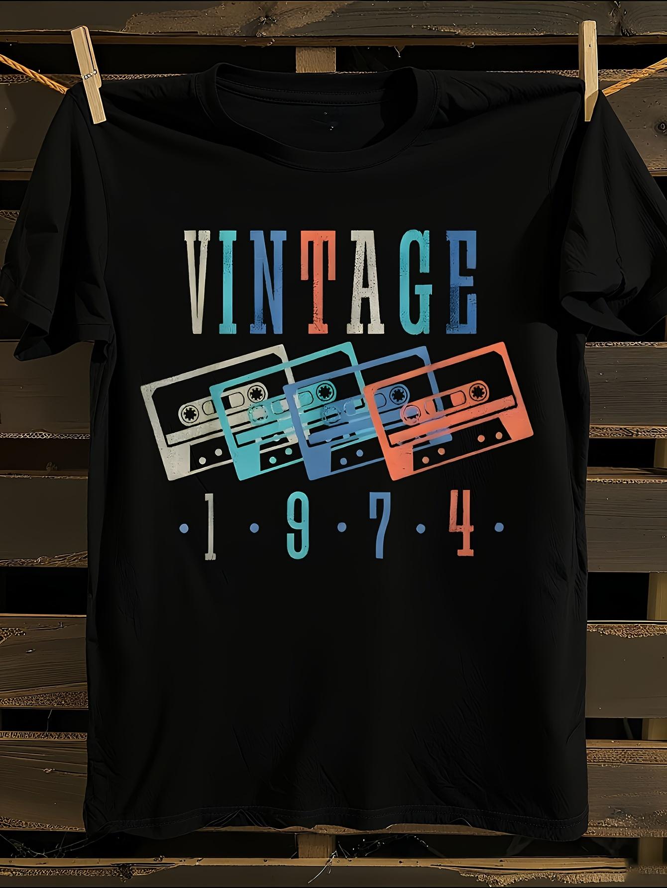 1974 Limited Edition Vintage Cassette Tape Graphic T-shirt S