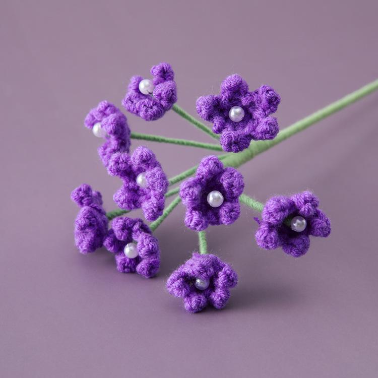 Cute Stars Crochet Flower Knitted Flower Finished Handmade Flowers Artificial Plant Wedding Party Home Decor Friends Gift
