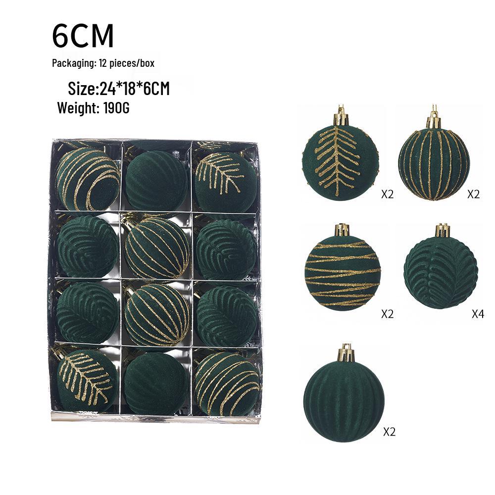 Набор высококлассных 6-сантиметровых расписных ромбовидных елочных украшений - Флокированные подвески для елки