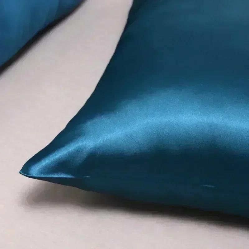 1 Pair 100% Silk Pillowcase Pillow Cover Silky Satin Hair Beauty Pillowcase Comfortable Pillow Case Home Decor Pillow Covers