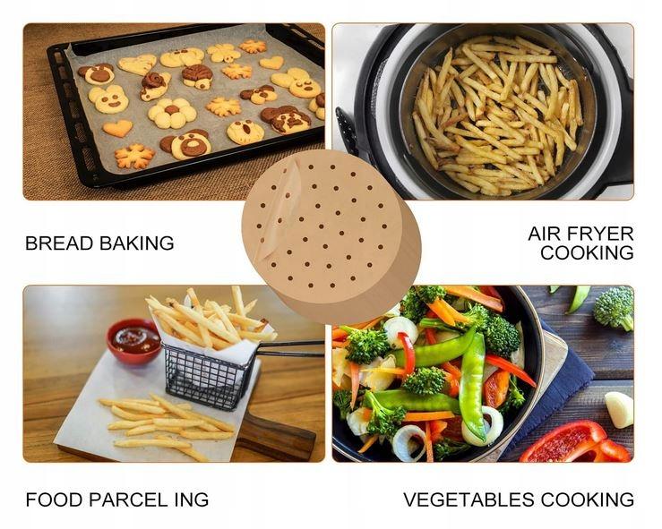 Papier Do Pieczenia Wkłady Air Fryer Frytkownicy Beztłuszczowej 23Cm 100X
