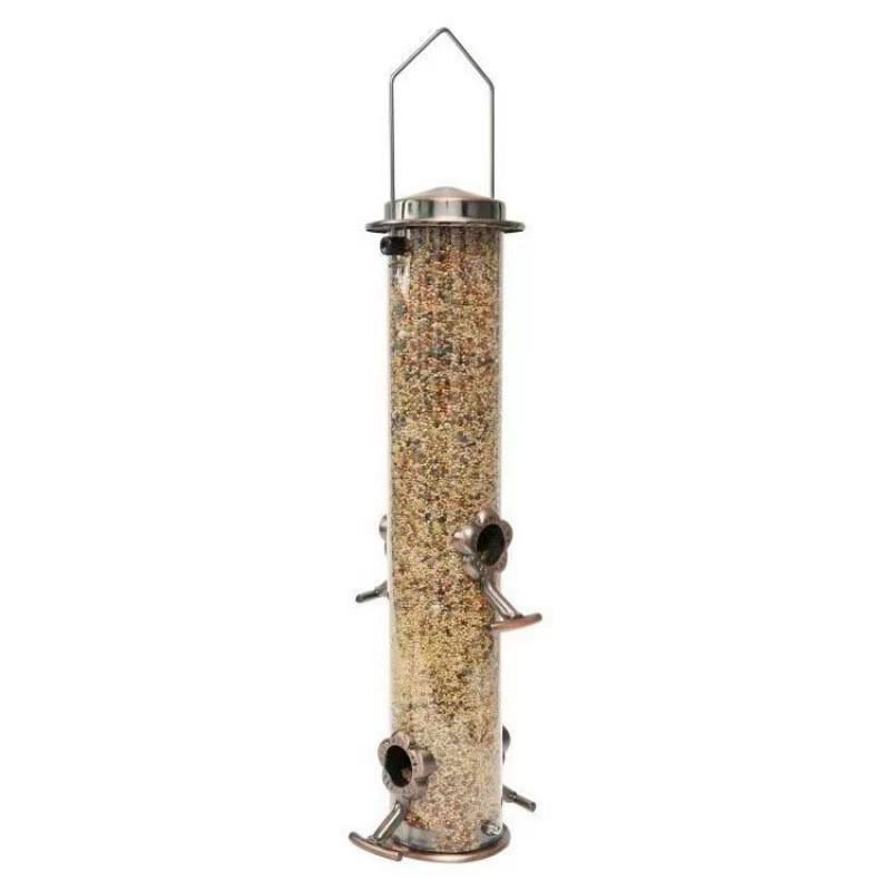 Windproof Waterproof Metal Hanging Bird Feeder for Small Birds and Parrots