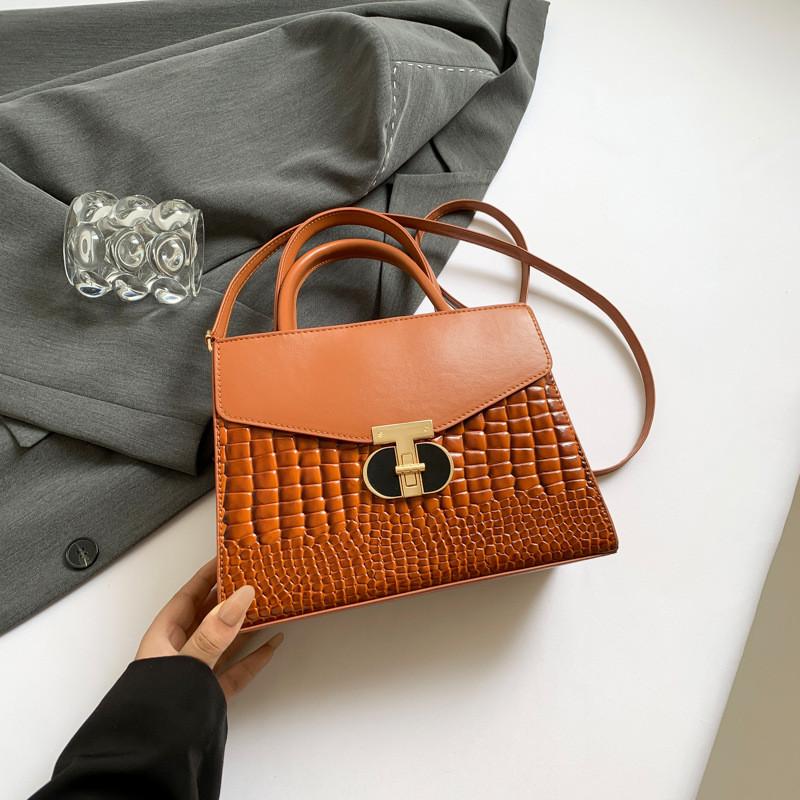 Stylish Vintage Shoulder Bag With Unique Design For Casual Everyday Use In Black White Pink Brown Green Red