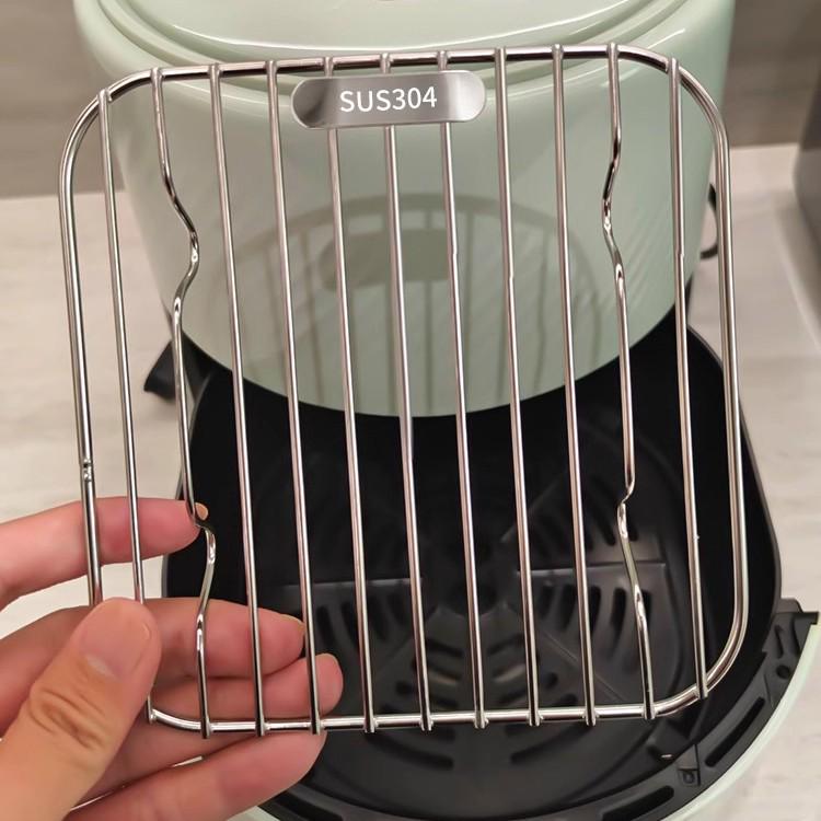 304 Stainless Steel Skewer Rack & Baking Pan for Air Fryer/Oven