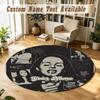 Round Rug Custom NameLana Del Rey Pattern Non Slip Carpet Home Floor Decor