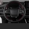 Car Styling Hand-sewn Non-Slip Leather Steering Wheel Cover For Toyota Highlander XU70 Refit 2020-2022 Modification Accessories